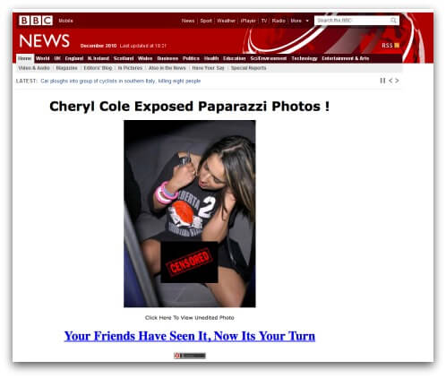 Cheryl Cole Exposed Paparazzi Photos