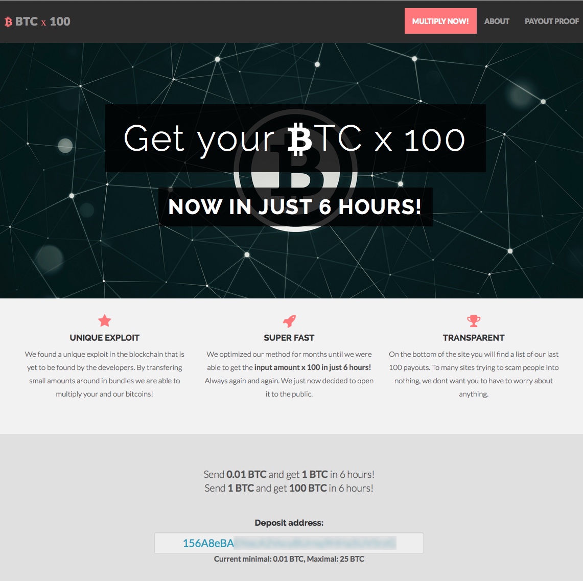 100x your bitcoin in 24 hours legit